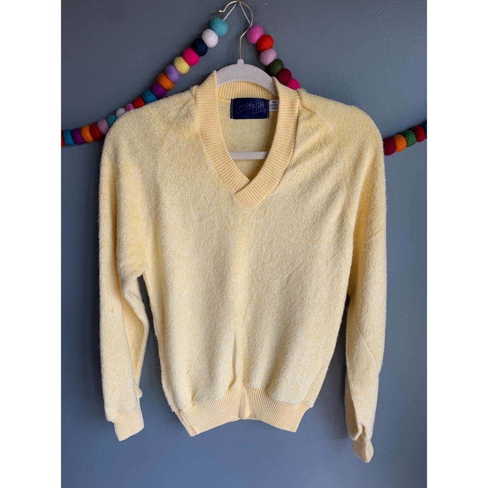 VTG 80s v neck made in USA Terry pullover